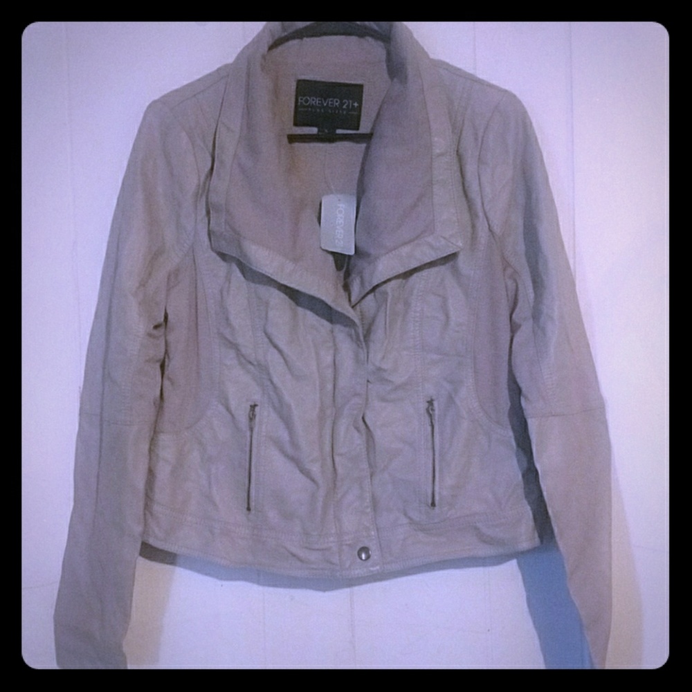 NWT Forever 21 + Faux Leather Jacket